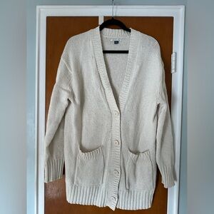 American Eagle Outfitters Cream Cardigan